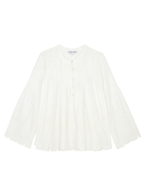 VERONICA BEARD Quimby embroidered cotton blouse