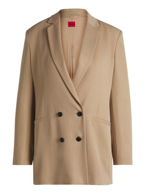HUGO RELAXED-FIT BLAZER WITH DOUBLE-BREASTED CLOSURE