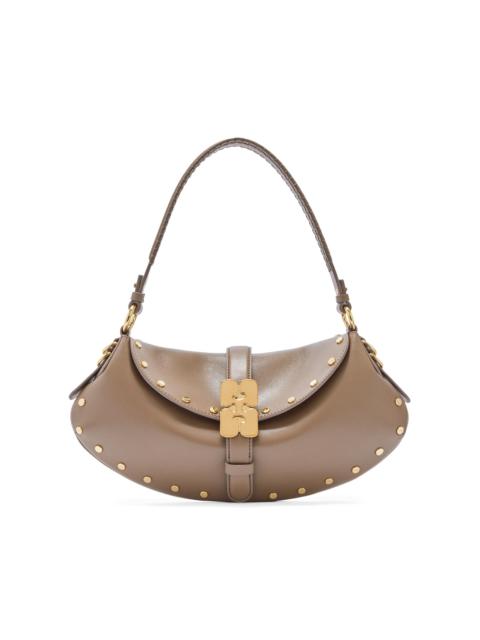 GANNI Women's Kat Studded Shoulder Bag - Coca Mocha