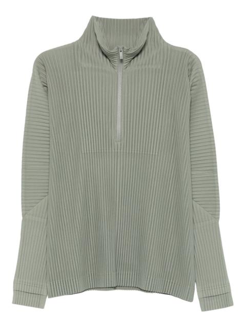 ISSEY MIYAKE zip plissé top
