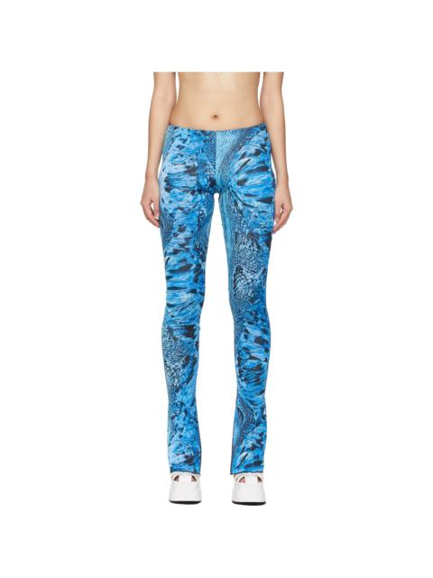 Blumarine Blue Snake Leggings