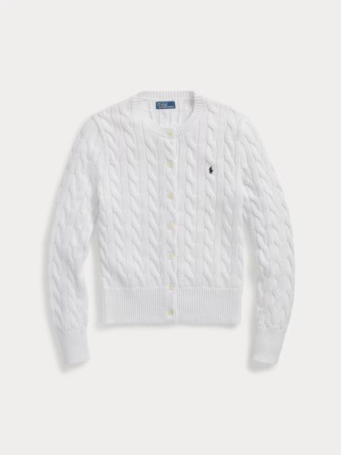 Polo Ralph Lauren Cable-Knit Cotton Crewneck Cardigan