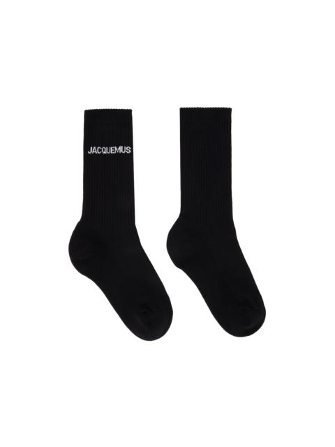 JACQUEMUS Black Les Classiques 'Les chaussettes Jacquemus' Socks