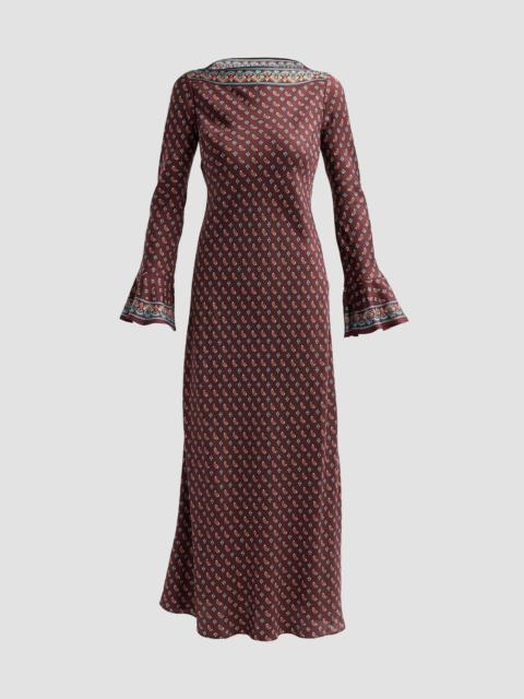DÔEN Women's Davina Paisley Silk Bias-Cut Maxi Dress - Deauville Paisley