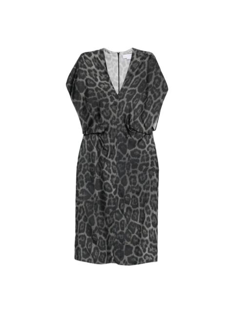 Stella McCartney leopard-print V-neck midi dress
