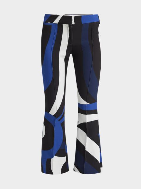 PUCCI Iride Pintuck Kick-Flare Ankle Trousers