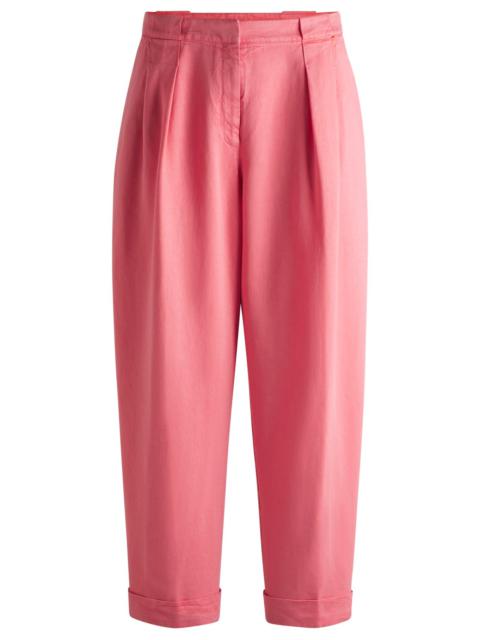 BOSS REGULAR-FIT TROUSERS WITH TAPERED LEG