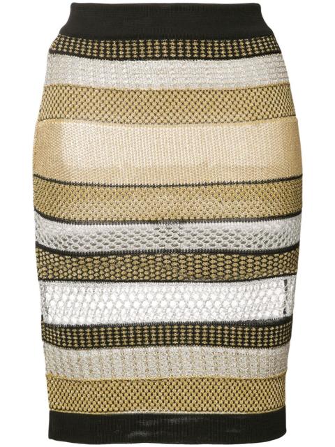 Balmain striped skirt