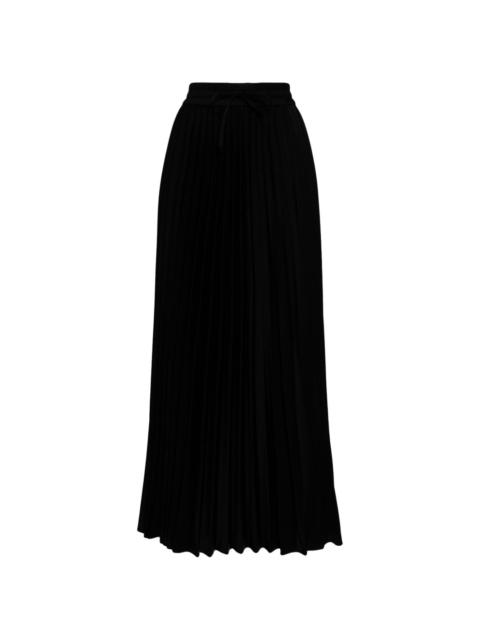 side-stripe pleated skirt