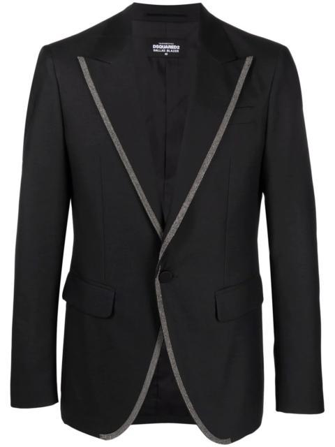 DSQUARED2 contrast-trim single-breasted blazer