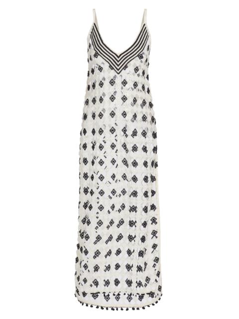 RAMY BROOK Women's Cleo Patterned Sheer Cover-Up Maxi-Dress - Black Sandstone