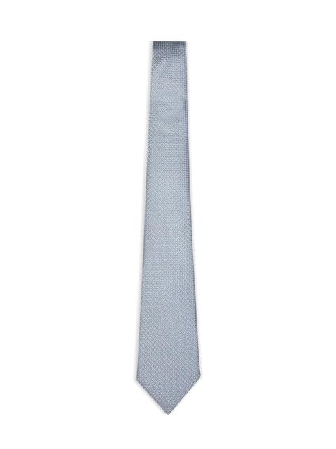 GIORGIO ARMANI Aquamarine jacquard silk tie