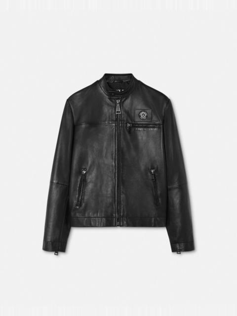 VERSACE JEANS COUTURE V-Emblem Coated Jacket