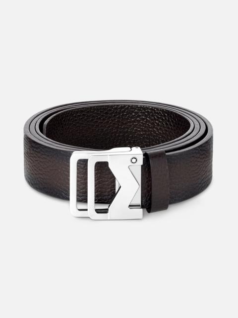 Montblanc M buckle sfumato brown 35 mm leather belt