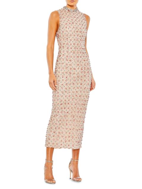 MAC DUGGAL Women's Embellished Column Gown - Peach
