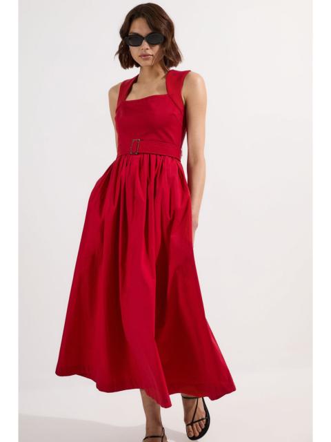 KAREN MILLEN Scoop Neck Jersey Cotton Mix Maxi Dress