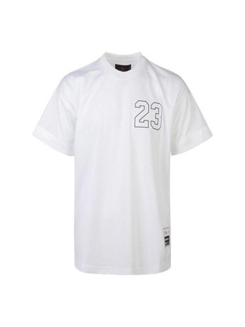 Jordan 남자의 공기 요르단 23 비행 메시 백색 저지 AO2827-100