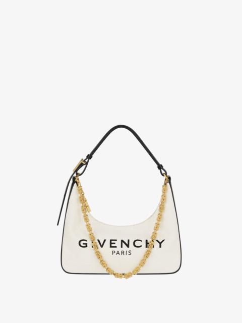 Givenchy SMALL MOON CUT OUT BAG IN CANVAS WITH CHAIN