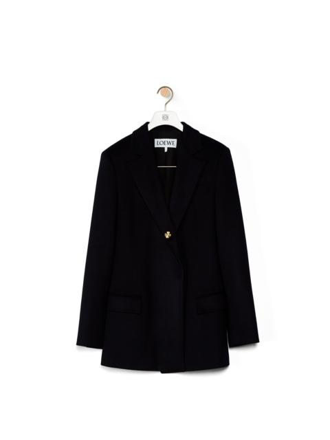 Loewe Tuxedo jacket shamrock button in wool | REVERSIBLE