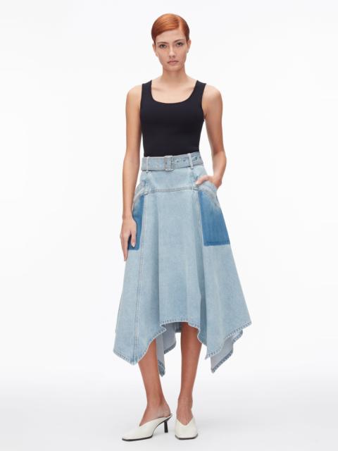 3.1 Phillip Lim Ghost Patch Handkerchief Midi Skirt