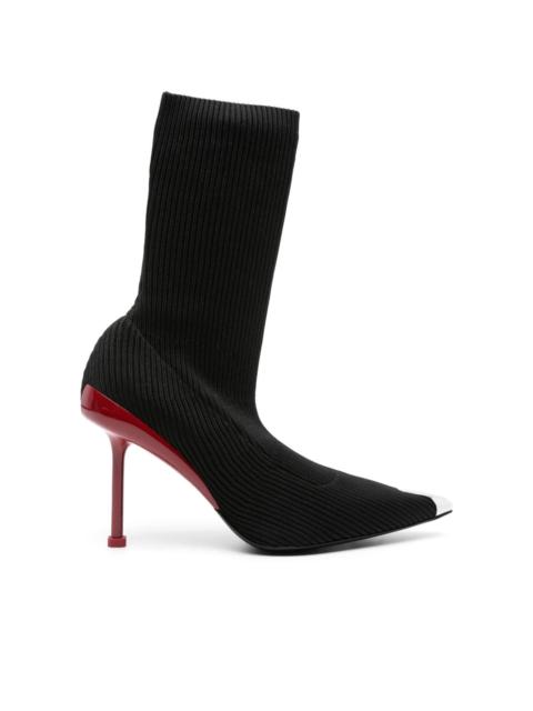 Alexander McQueen Slash Knit 90mm ankle boots