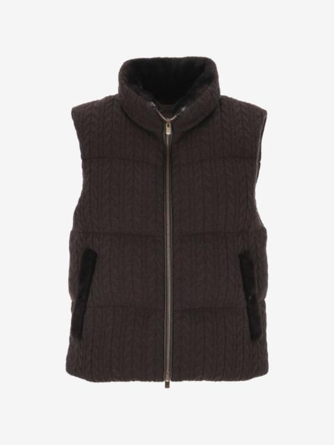AGNONA cable-knit padded jacket