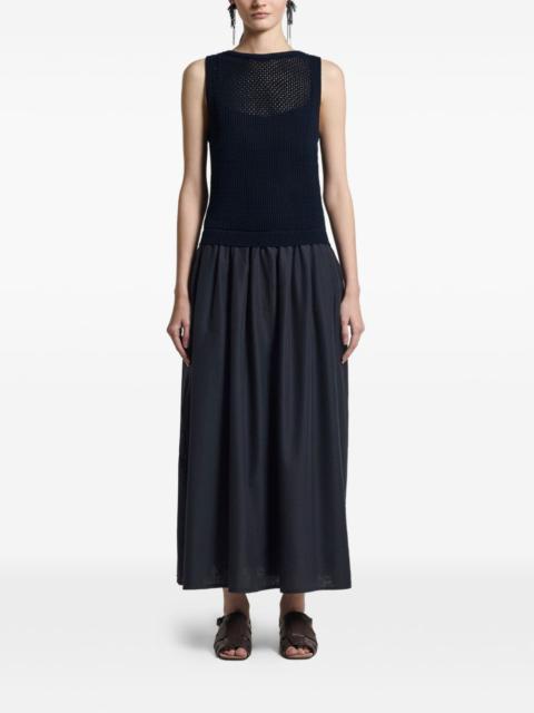 PESERICO open-knit sleeveless maxi dress