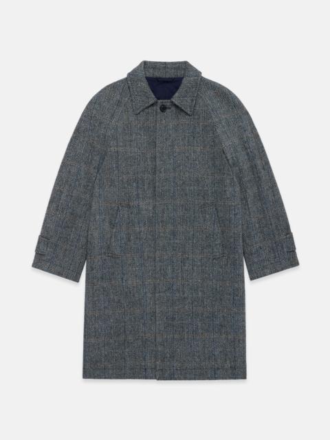 J. PRESS MADE-IN-ENGLAND BLACK & WHITE HERRINGBONE HARRIS TWEED BALMACAAN