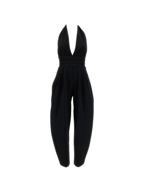 THE ANDAMANE Sandra halterneck pleated jumpsuit