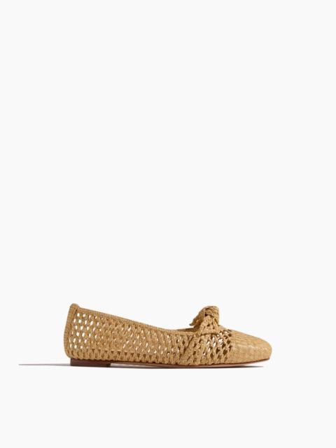 ALEXANDRE BIRMAN Clarita Ballerina Raffia Shoes in Natural