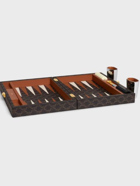CELINE BACKGAMMON IN TRIOMPHE CANVAS