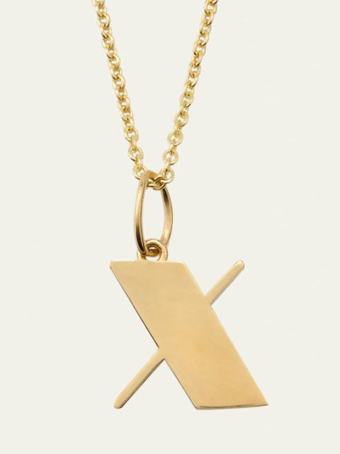 SYDNEY EVAN 14K Pure Block Initial Necklace