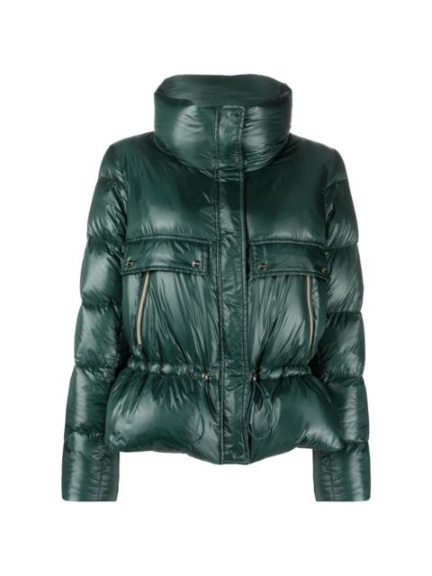 peplum puffer jacket