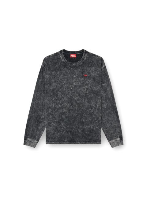 Diesel LONG SLEEVE TOP WITH TREATED EFFECT