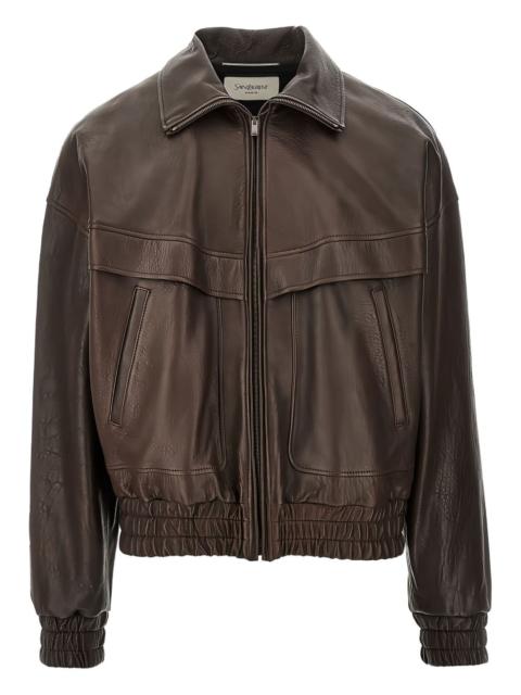 SAINT LAURENT bomber leather jacket