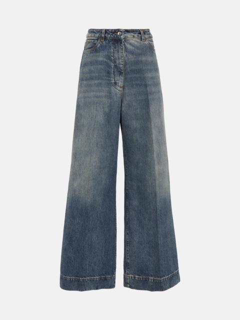 High-rise wide-leg jeans