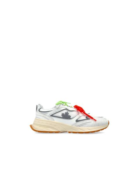 DSQUARED2 DSQUARED2 Sprinter White Leather Sneakers New And Authentic