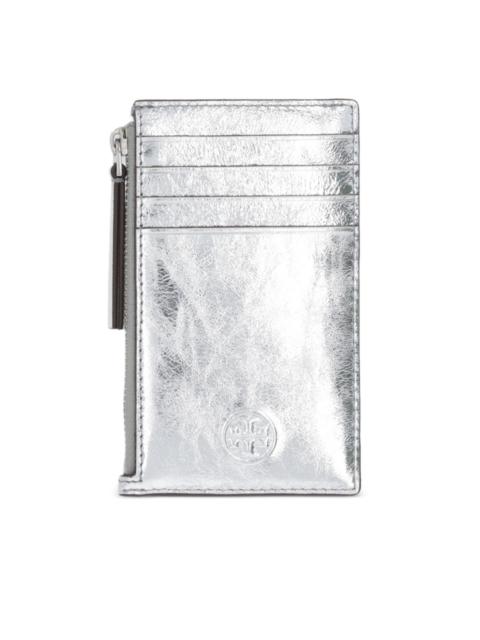 TORY BURCH embossed-logo leather cardholder