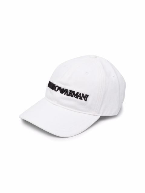 EMPORIO ARMANI embroidered logo baseball cap