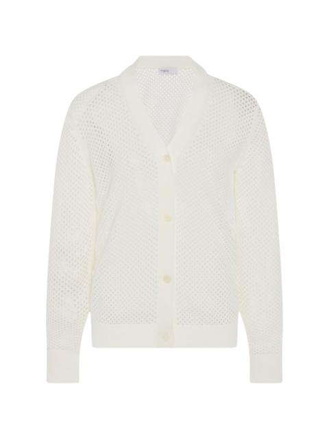 ROSETTA GETTY mesh pointelle cardigan