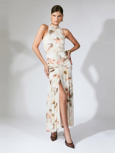 BARDOT Leanna Mesh Midi Dress In Ivory Floral