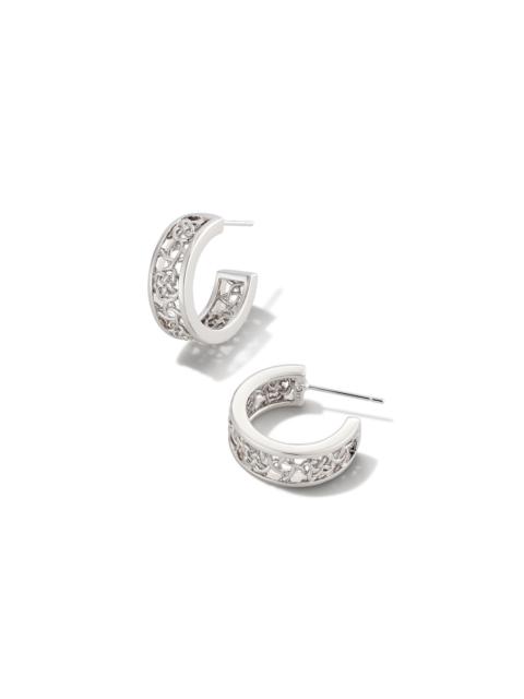 KENDRA SCOTT Kelly Huggie Earrings in Silver