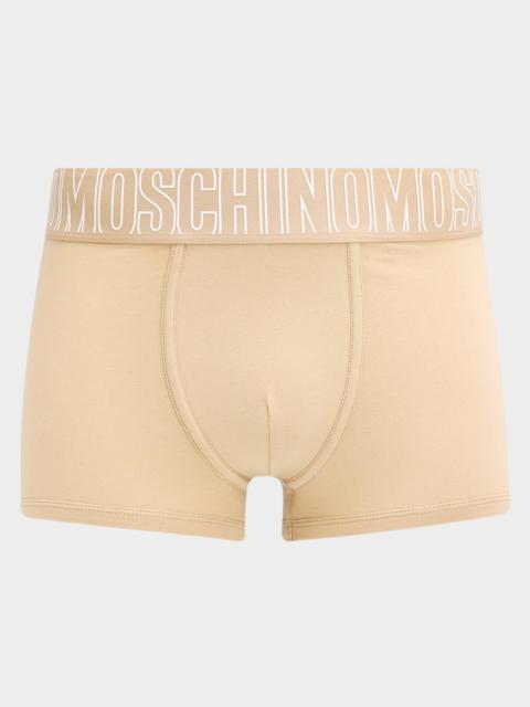 Moschino Rubber Logo Stretch-Cotton Boxer Briefs