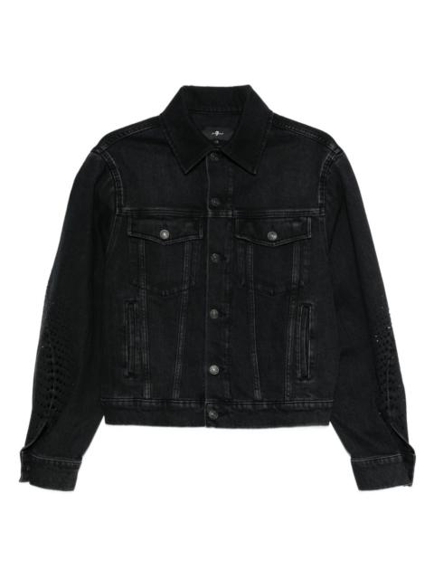 laser-cut denim jacket