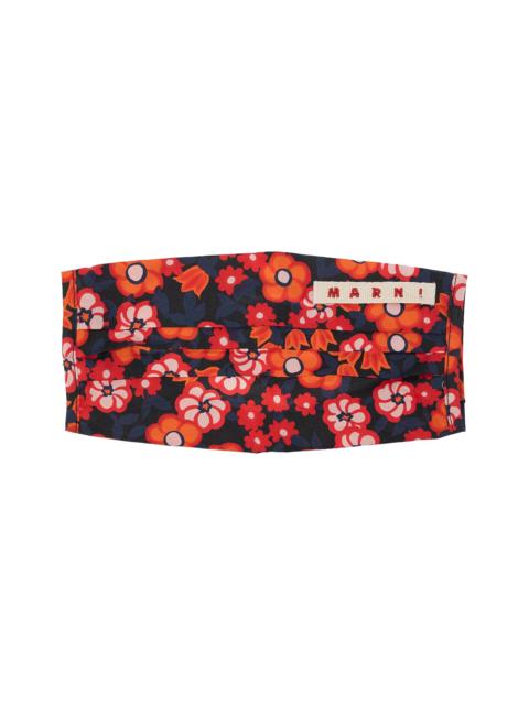 Marni Marni Logo Floral Facemask 'Red'