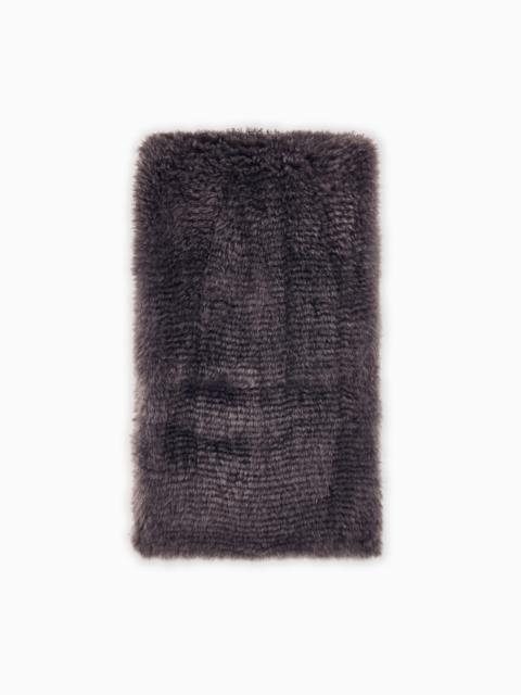GIORGIO ARMANI STOLE IN VIRGIN WOOL FLANNEL AND CASHMERE WITH SILK