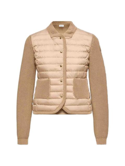 Moncler panelled padded cardigan