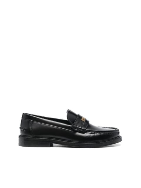 Moschino logo-plaque detail loafers