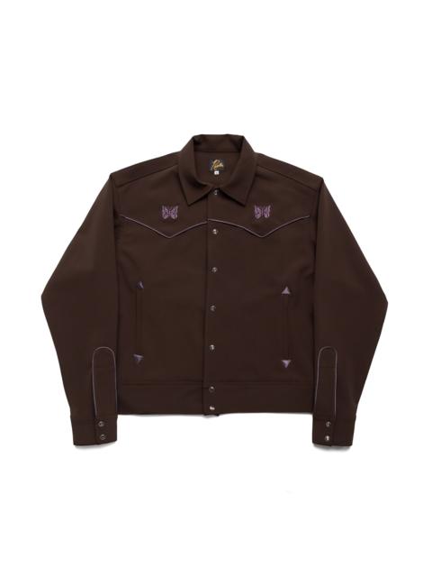 NEEDLES Piping Cowboy Jacket Poly Double Cloth - Brown