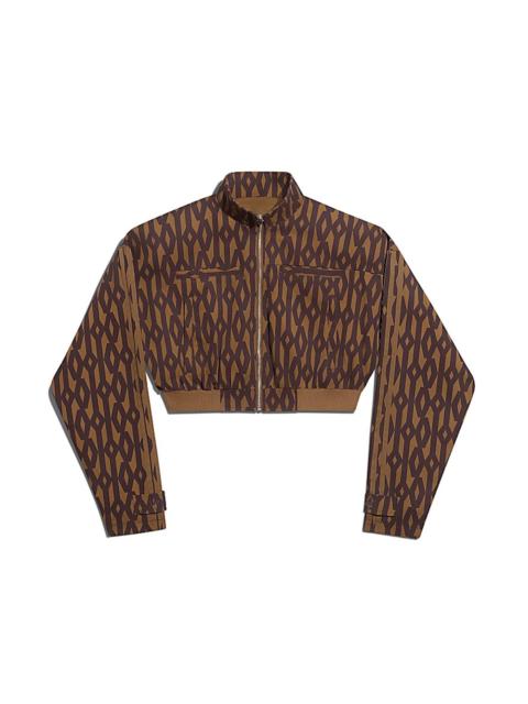 adidas adidas Ivy Park Crop Monogram Track Jacket Wild Brown/Night Red